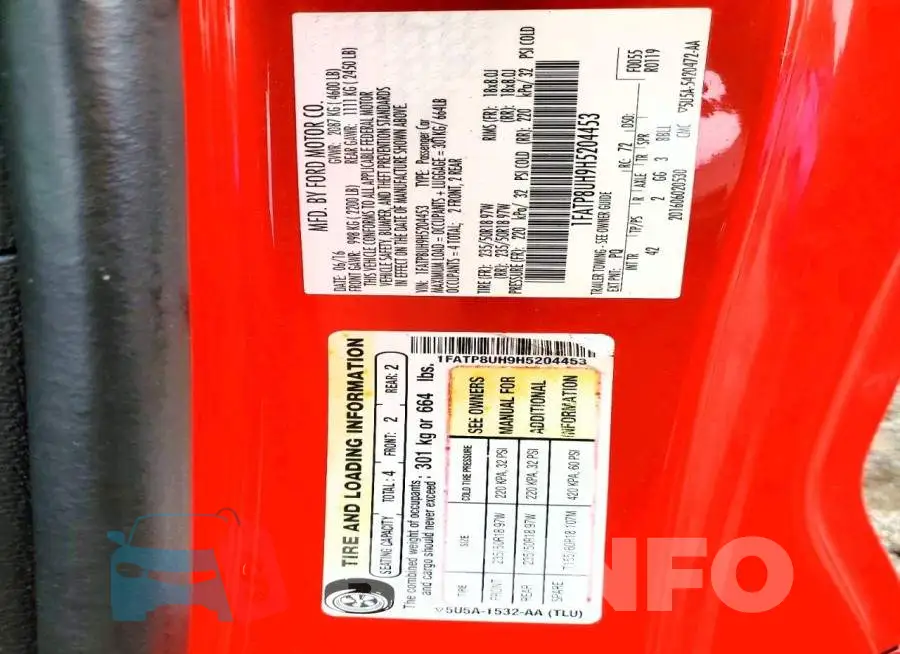 1FATP8UH9H5204453 Photo# 12