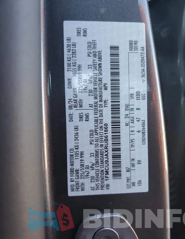 1FMCU9JAXRUB61860 Photo# 13
