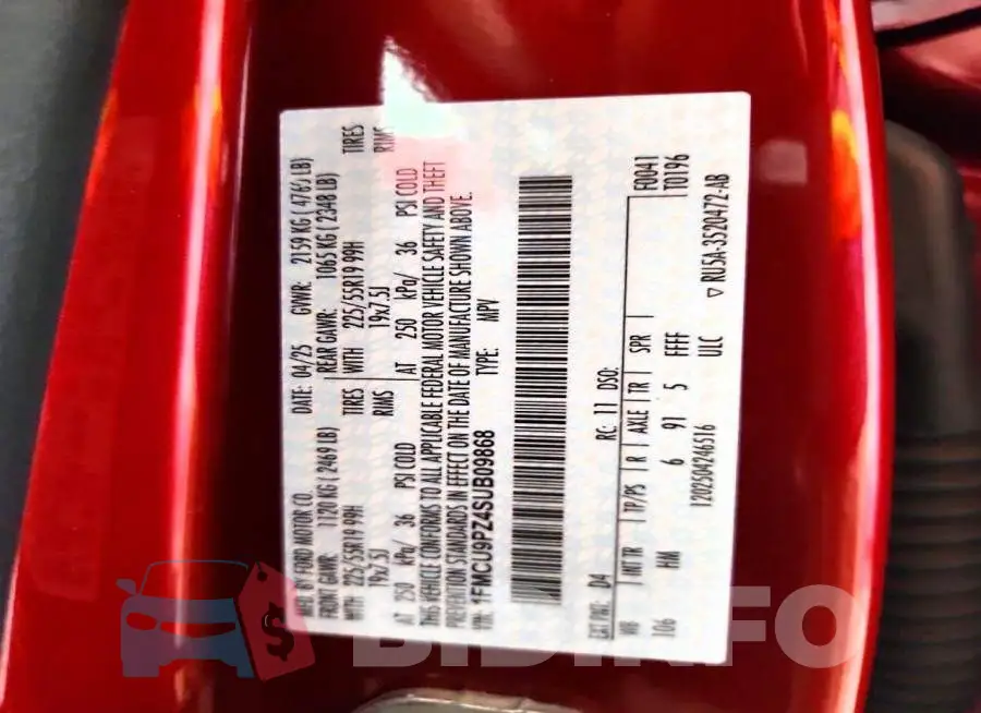 1FMCU9PZ4SUB09868 Photo# 13