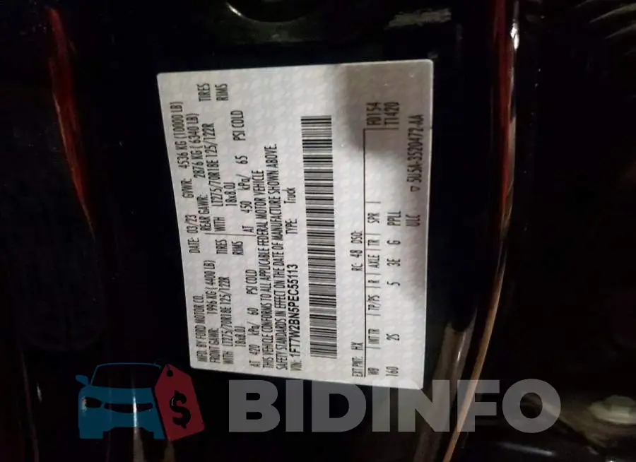 1FT7W2BN5PEC55113 Photo# 12