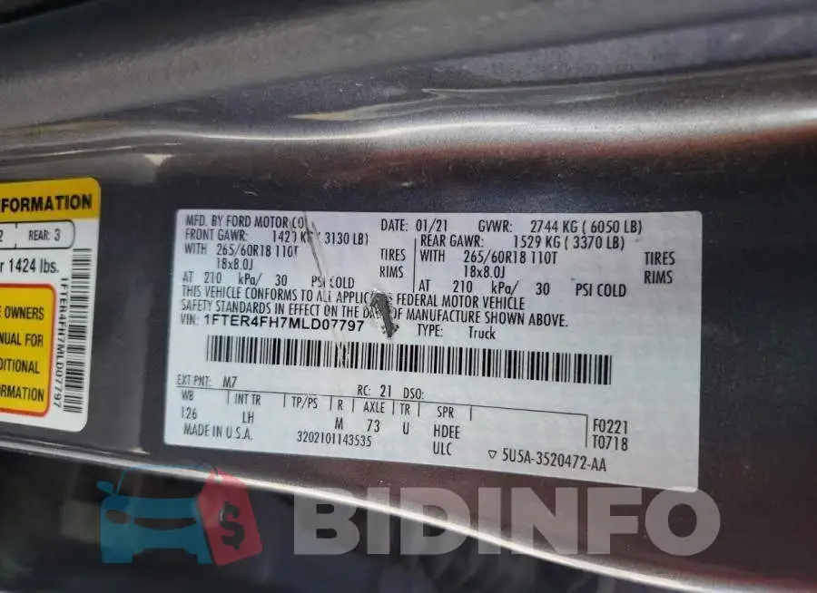 1FTER4FH7MLD07797 Photo# 12