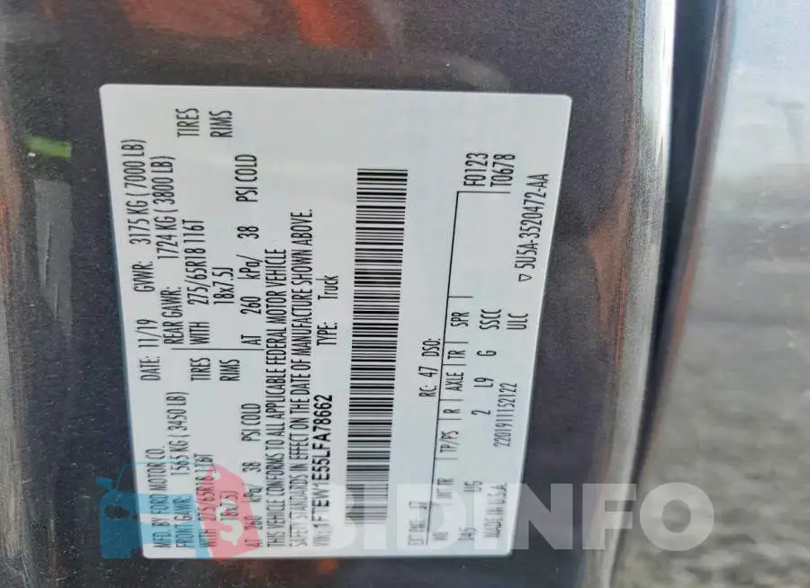 1FTEW1E55LFA78662 Photo# 12