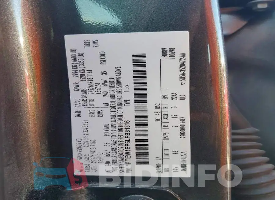 1FTEW1EP6LFB81316 Photo# 13