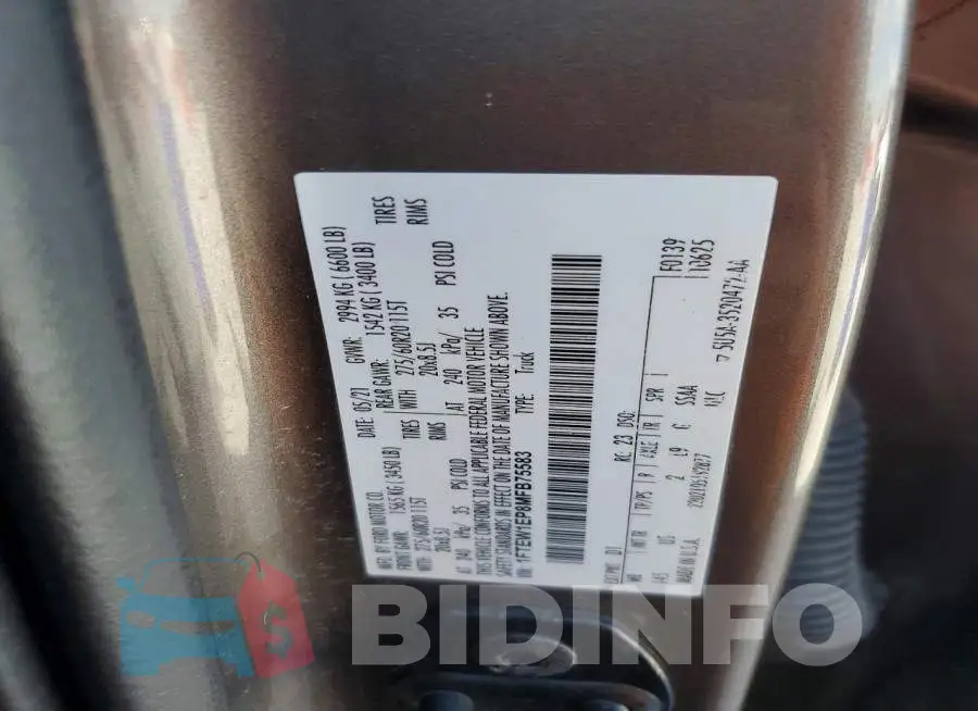 1FTEW1EP8MFB75583 Photo# 12