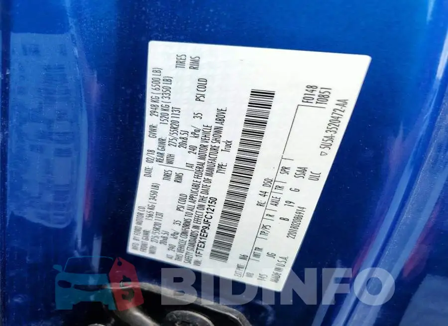 1FTEX1EP9JFC12150 Photo# 12