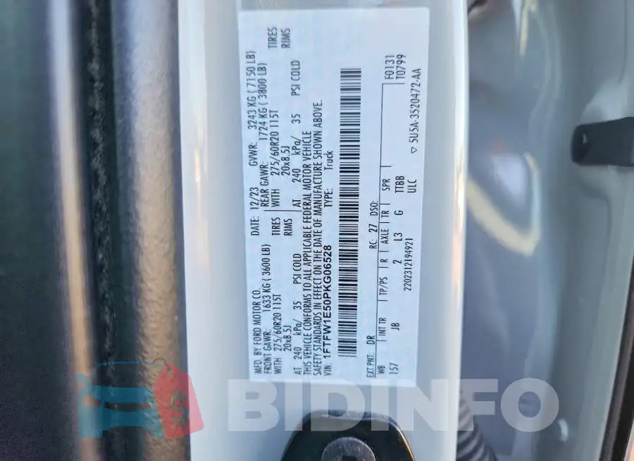 1FTFW1E50PKG06528 Photo# 13