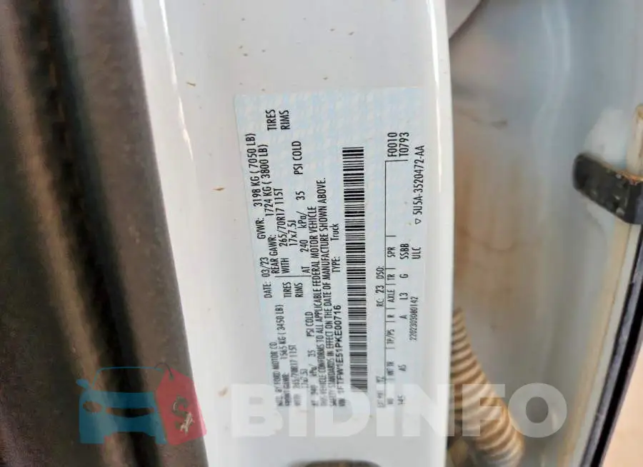 1FTFW1E51PKE00716 Photo# 12