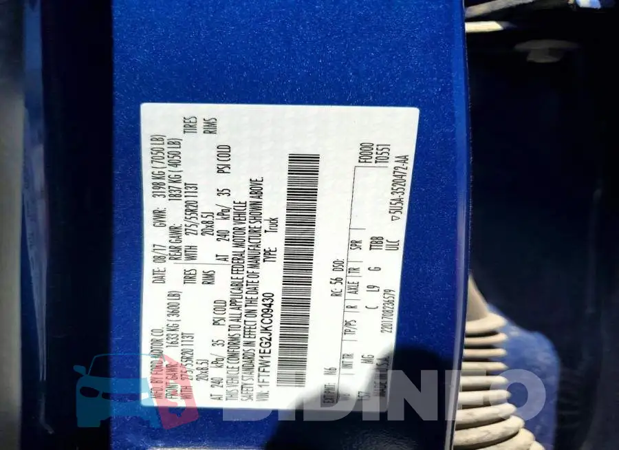 1FTFW1EG2JKC09430 Photo# 12