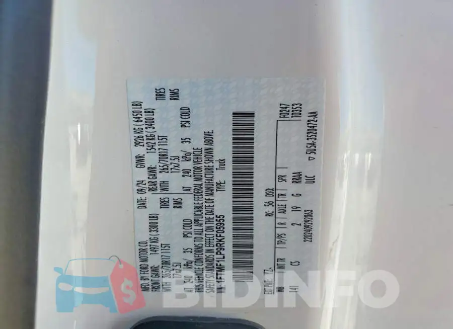 1FTMF1LP9RKF05955 Photo# 12