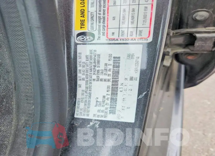 3FADP4BJ8HM143738 Photo# 12