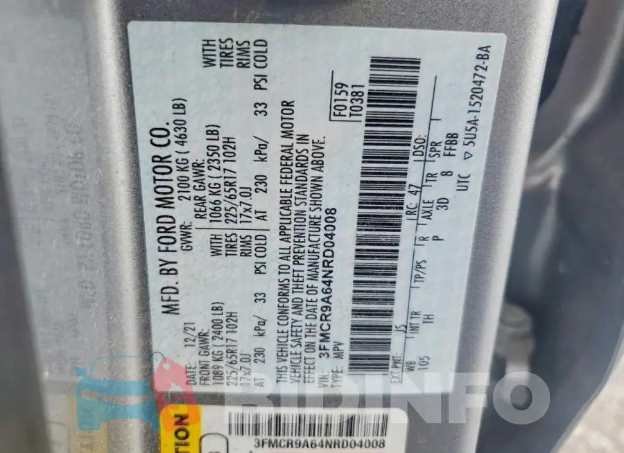 3FMCR9A64NRD04008 Photo# 13
