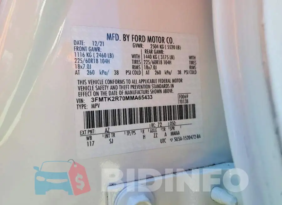3FMTK2R70MMA65433 Photo# 13