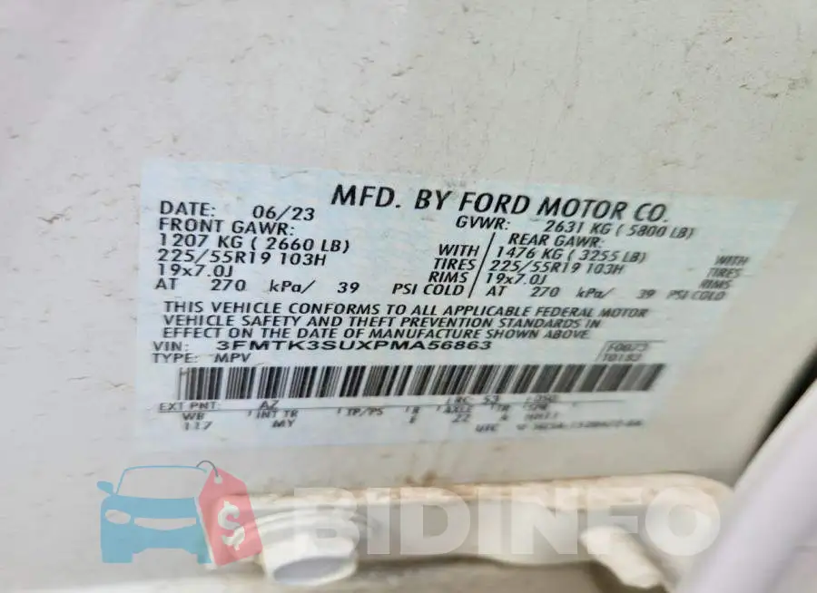 3FMTK3SUXPMA56863 Photo# 12