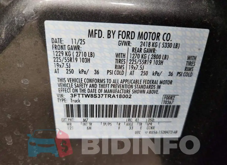 3FTTW8S37TRA18002 Photo# 13