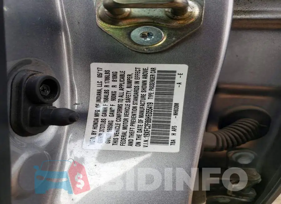 19XFC2F86HE055419 Photo# 13