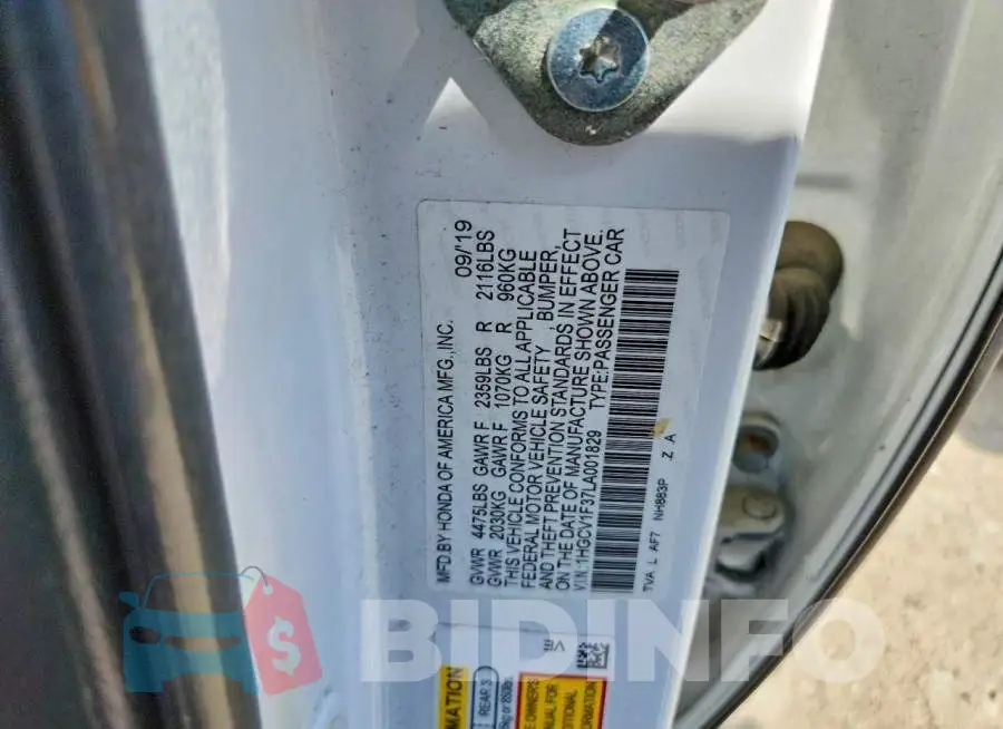 1HGCV1F37LA001829 Photo# 12