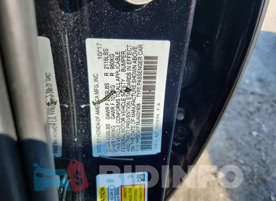 1HGCV1F58JA031808 Photo# 12