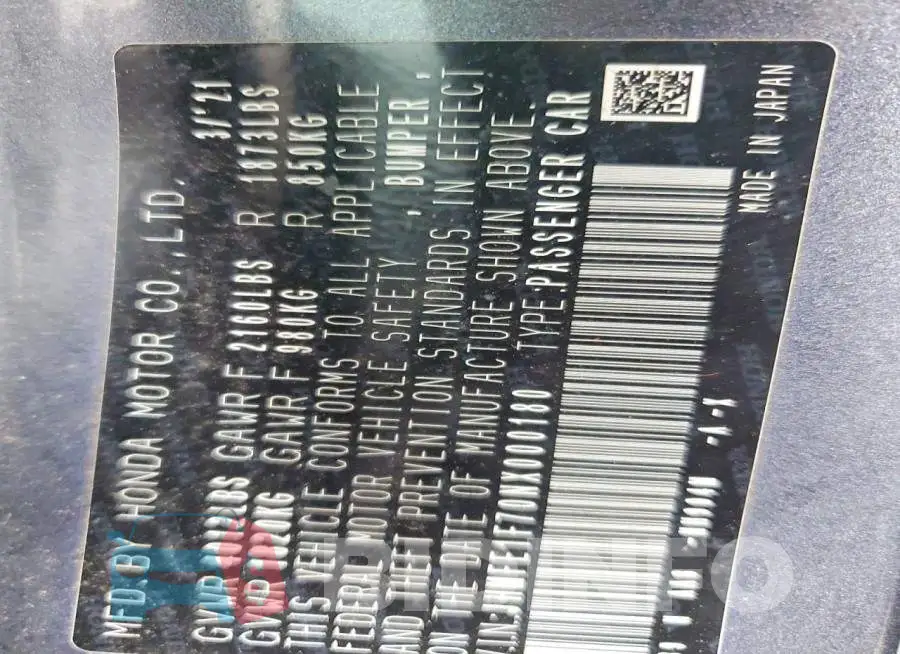 JHMFE1F70NX000180 Photo# 12
