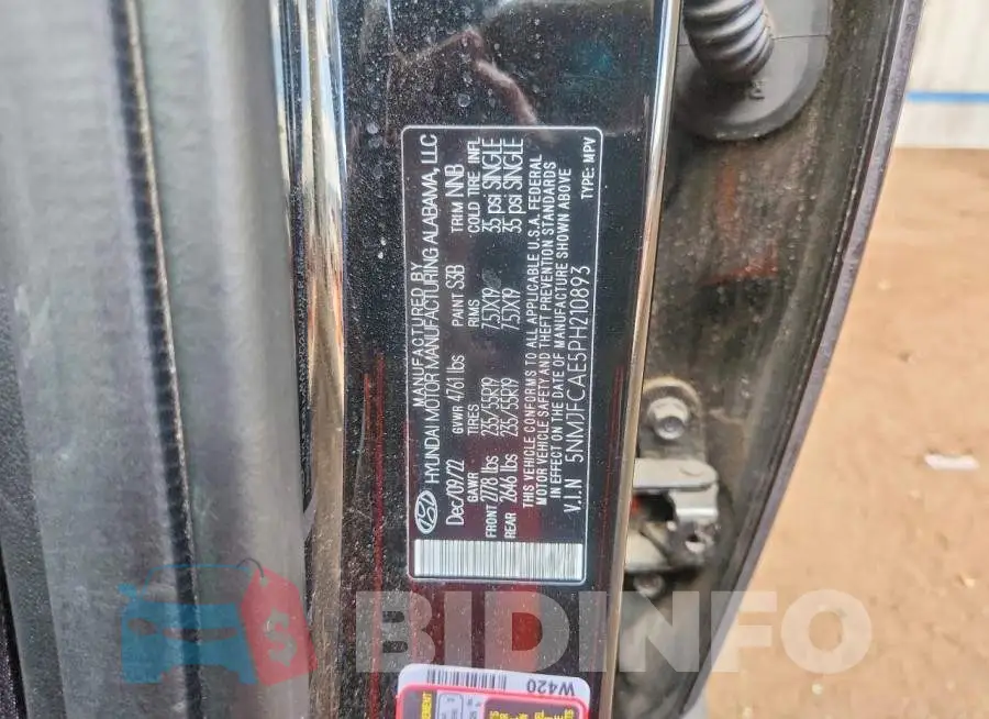 5NMJFCAE5PH210893 Photo# 12