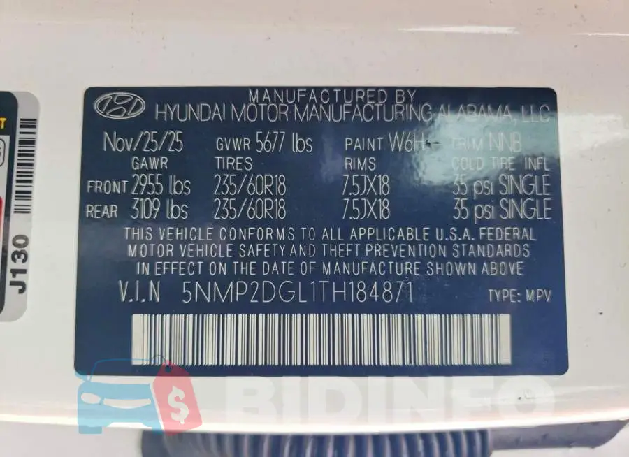 5NMP2DGL1TH184871 Photo# 13