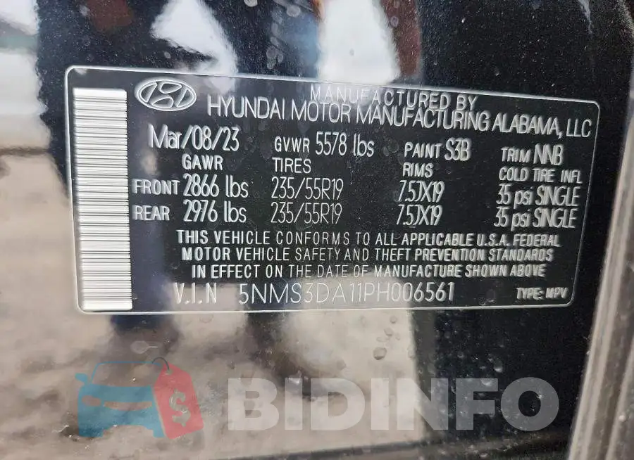 5NMS3DA11PH006561 Photo# 14
