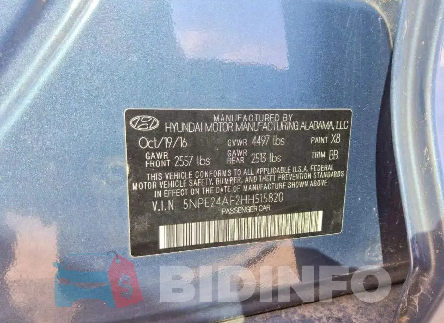 5NPE24AF2HH515820 Photo# 5