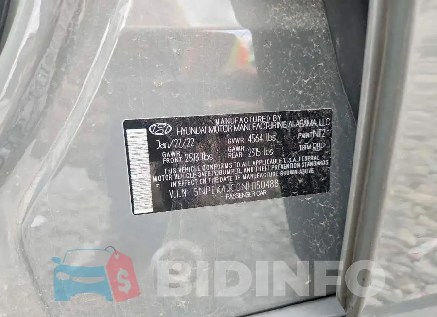 5NPEK4JC0NH150488 Photo# 12