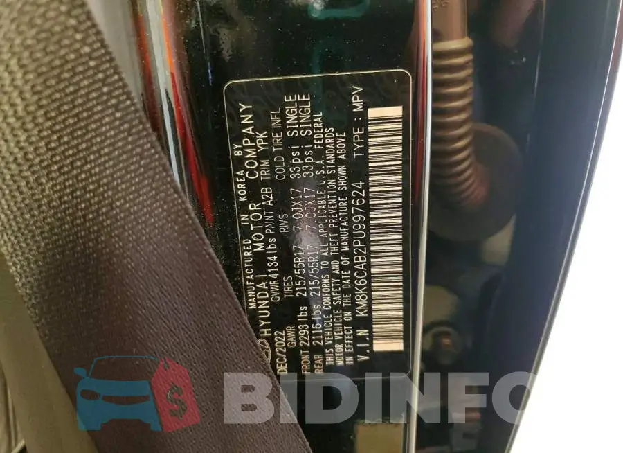 KM8K6CAB2PU997624 Photo# 13