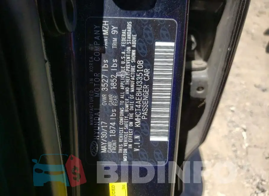 KMHCT4AE8HU335108 Photo# 13