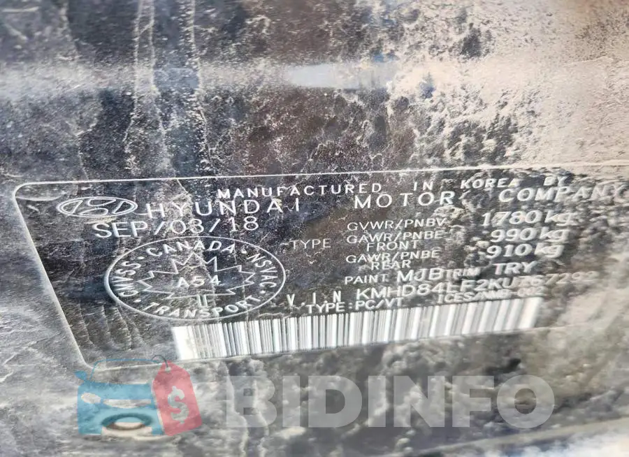 KMHD84LF2KU767292 Photo# 12