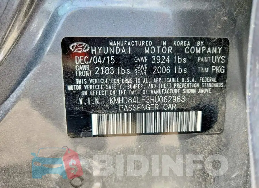 KMHD84LF3HU062963 Photo# 12