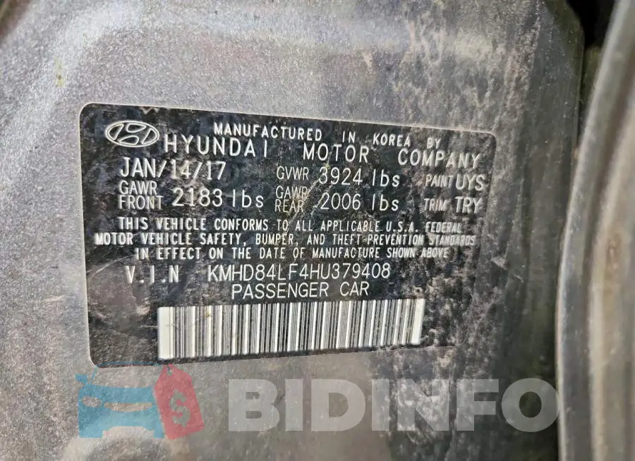 KMHD84LF4HU379408 Photo# 13