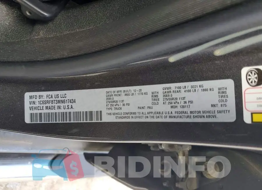 1C6SRFBT3MN617434 Photo# 12