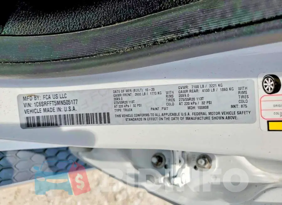 1C6SRFFT5MN505177 Photo# 12