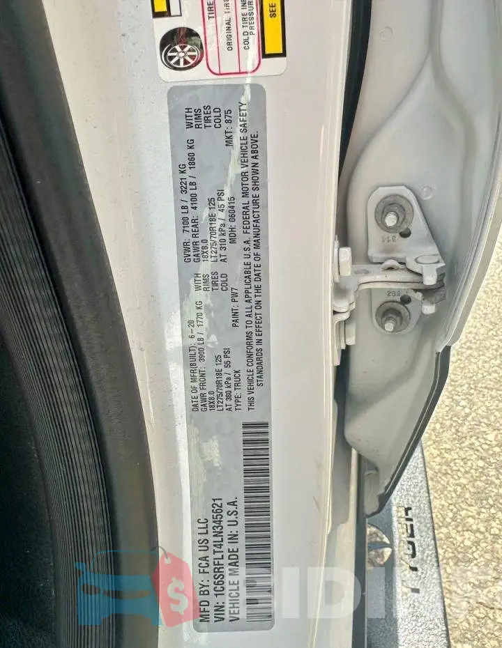 1C6SRFLT4LN345621 Photo# 10