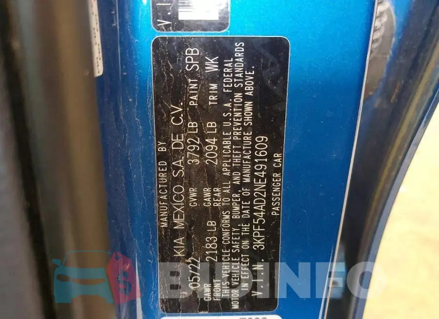 3KPF54AD2NE491609 Photo# 13