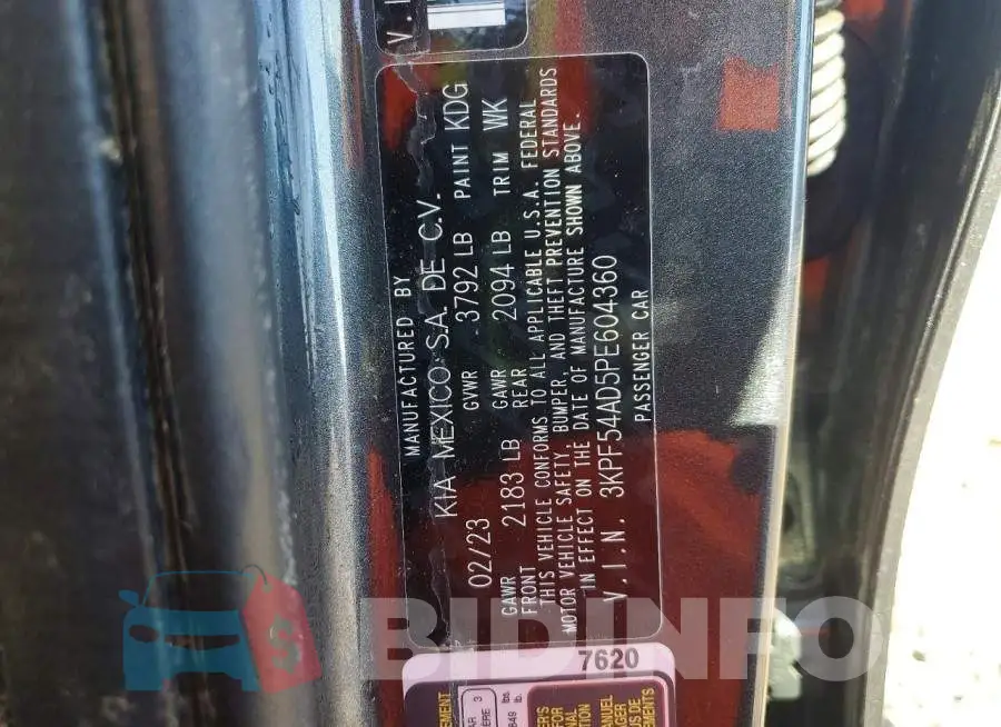 3KPF54AD5PE604360 Photo# 12