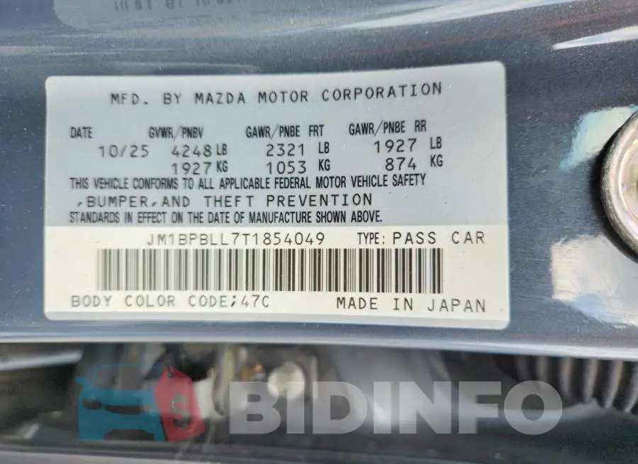 JM1BPBLL7T1854049 Photo# 12