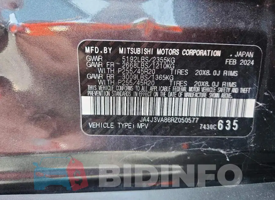 JA4J3VA86RZ050577 Photo# 12