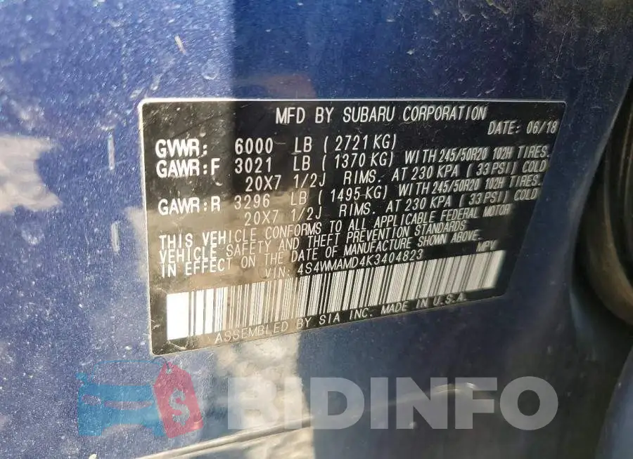 4S4WMAMD4K3404823 Photo# 13