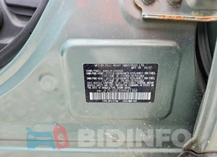 JF2SJABC6HH543368 Photo# 13