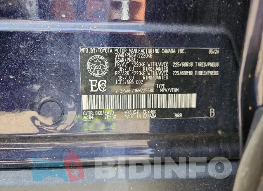 2T3RWRFV1RW225680 Photo# 13