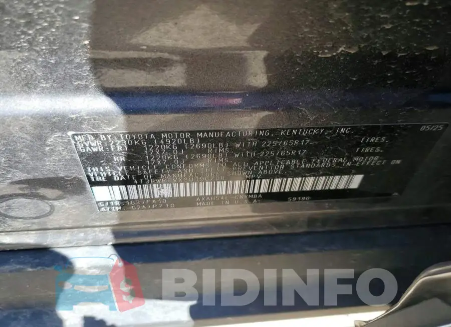 4T3RWRFVXSU190708 Photo# 14