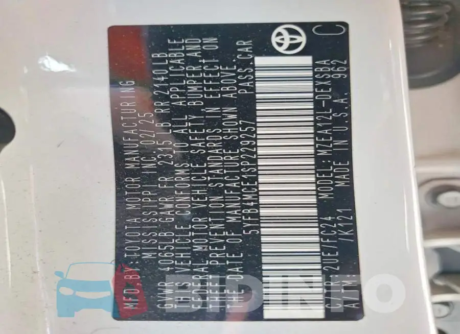 5YFB4MCE1SP229257 Photo# 12