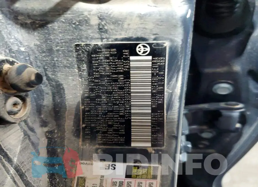 5YFB4MDE9SP295943 Photo# 12