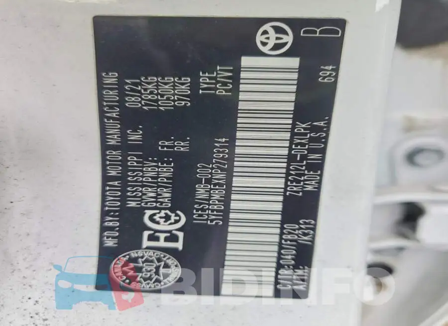 5YFBPMBEXNP279314 Photo# 12