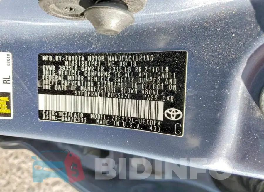 5YFDPRAE1LP055420 Photo# 12