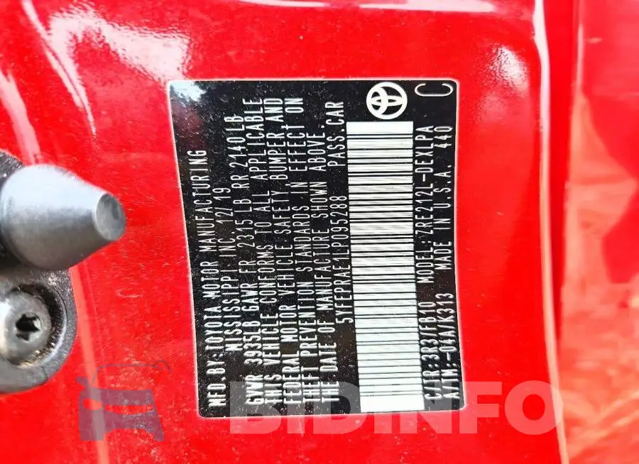 5YFEPRAE1LP095288 Photo# 12