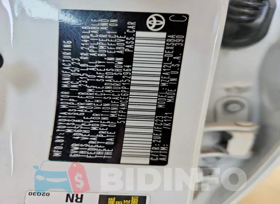 5YFP4MCE6PP152964 Photo# 12