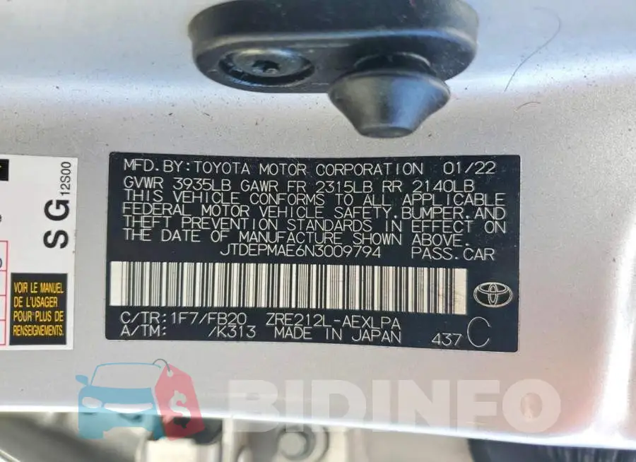 JTDEPMAE6N3009794 Photo# 13